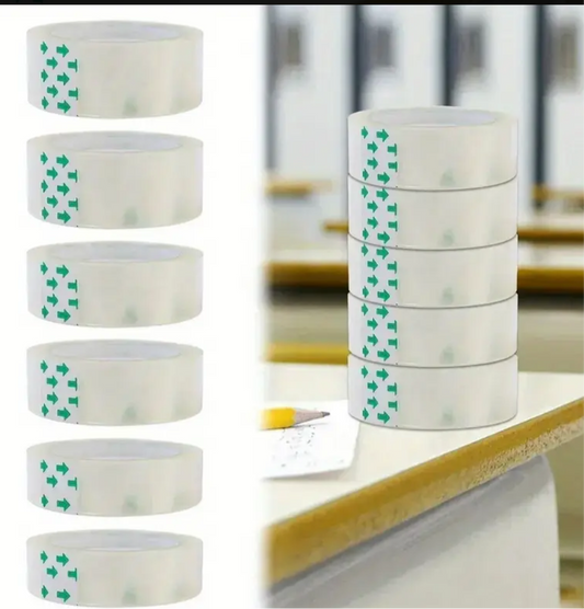 [Clear Transparent Tape] 10 Rolls Clear Transparent Packaging Tape | Heavy-Duty High-Viscosity