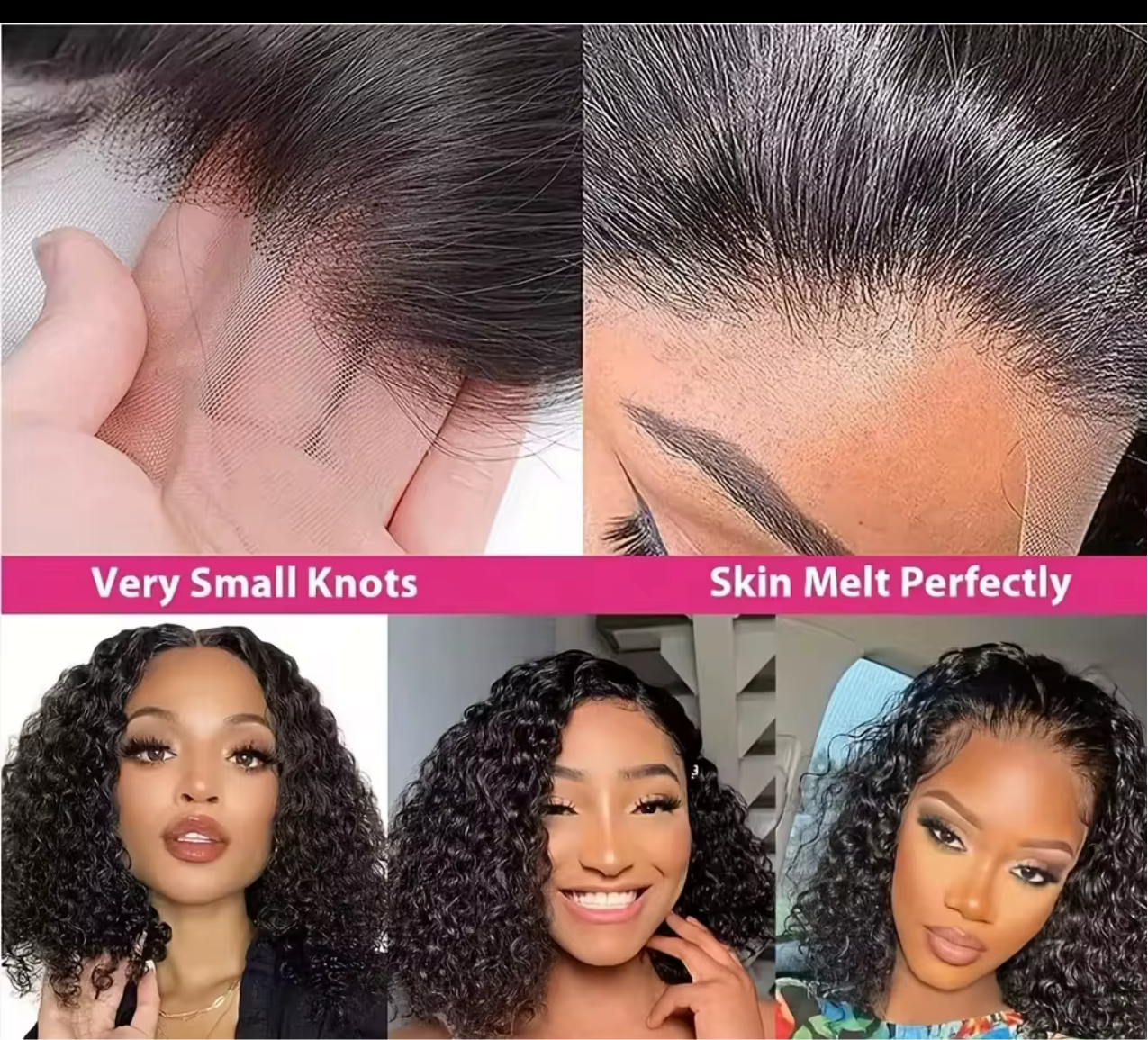 Deep Wave 13X4 Lace Front Wigs Short Bob Wig Brazilian Virgin Human Hair Pre Plucked With Baby Hair Natural 4x4