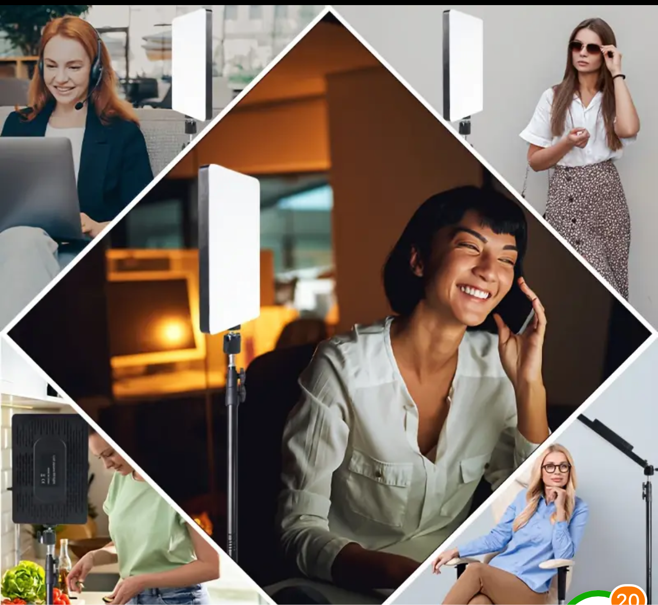 Multi-functional 10-inch LED Ring Light with 63-inch Adjustable Stand And Phone Holders for Live Streaming, Portable Ring Light