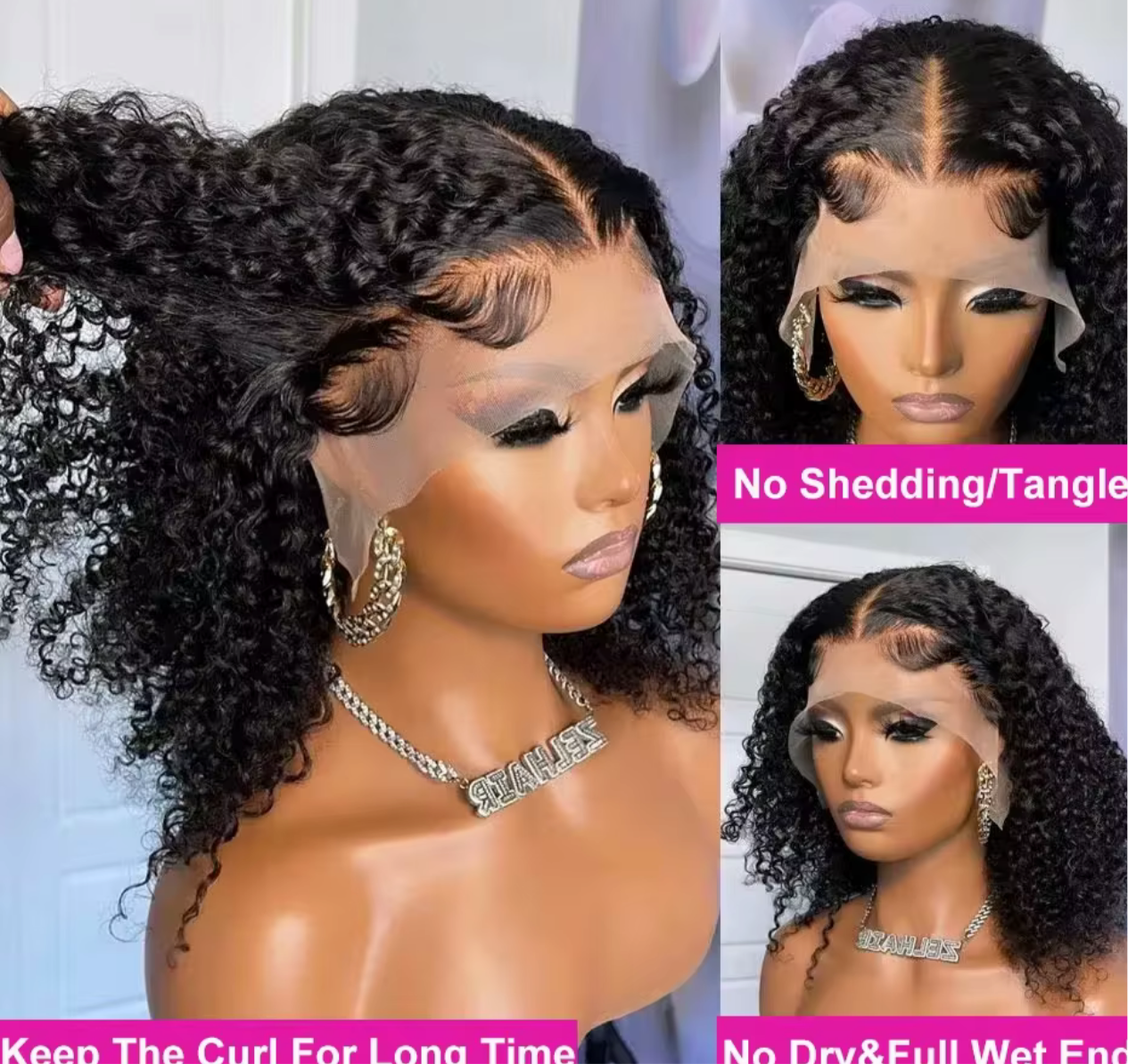 Deep Wave 13X4 Lace Front Wigs Short Bob Wig Brazilian Virgin Human Hair Pre Plucked With Baby Hair Natural 4x4